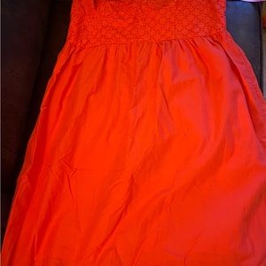 Coral Strapless Sundress, Sz XL